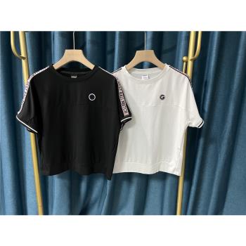 6H29 高爾夫球服裝夏季短袖寬松潮流上衣簡約運動T恤女實惠特賣款