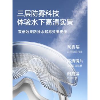 泳鏡防水防霧高畫質近視游泳鏡大框兒童泳鏡專業游泳眼鏡近視游泳鏡