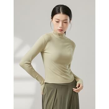 共妍冬季現代舞形體訓練功服裝上衣長袖成人修身立領民族舞蹈服女