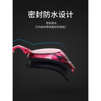 泳鏡女士近視度數左右不同成人防水防霧高畫質潛水游泳眼鏡裝備套裝