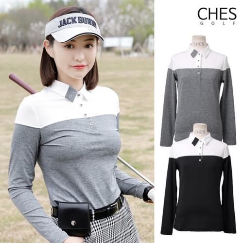 韓國直郵CHES高爾夫長袖t恤女士GOLF休閑運動上衣女春季名汐RA792