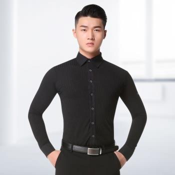 丹寶羅摩登舞成人男上衣長袖國標舞華爾茲交誼舞跳舞新款舞蹈服裝