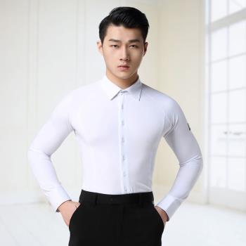 丹寶羅國標舞舞服摩登舞交誼舞拉丁舞男舞衣華爾茲成人練功服長袖