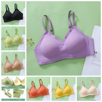 無鋼圈內衣女士分體游泳衣沖浪運動背心帶胸墊無鋼託潛水文胸泳裝