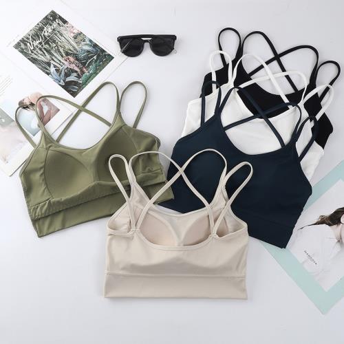 帶胸墊高級感無鋼托小胸聚攏背心女比基尼泳衣性感分體式度假沙灘