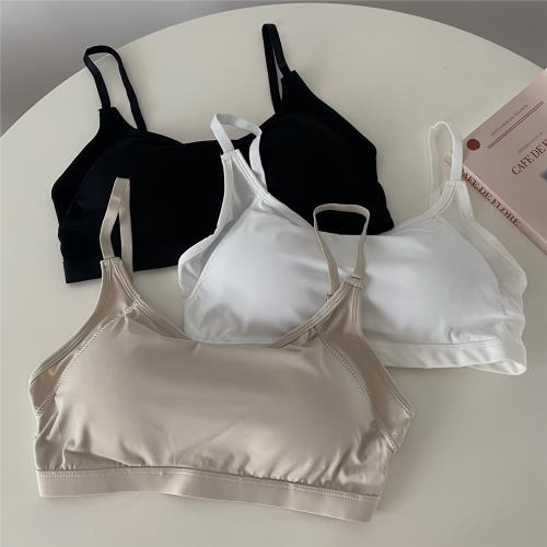 比基尼上衣無鋼托聚攏游泳衣女潛水打底內衣海灘沖浪外穿短款文胸