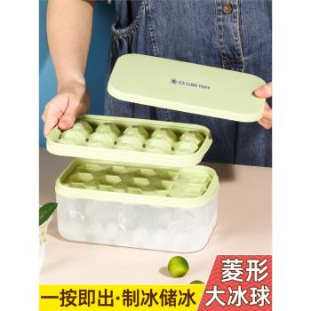 冰球模具家用製冰器儲冰盒冰箱凍冰塊神器大冰格食品級矽膠冰塊機