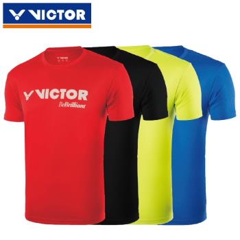 VICTOR勝利羽毛球服男短袖女款運動服文化衫夏季透氣速幹寬松T恤