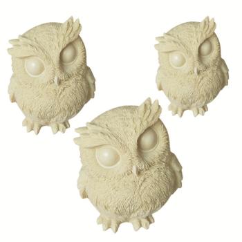 卡通立體貓頭鷹食品級矽膠蛋糕模具 中式動物diy烘焙裝飾翻糖工具