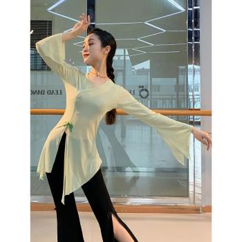 古典舞蹈紗衣練功服女中國舞舞蹈服演出服網紗上衣成人修身套裝