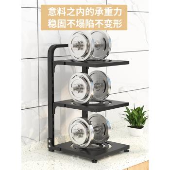 廚房置物架家用落地多層鍋具收納架子多功能下水槽櫥櫃分層放鍋架