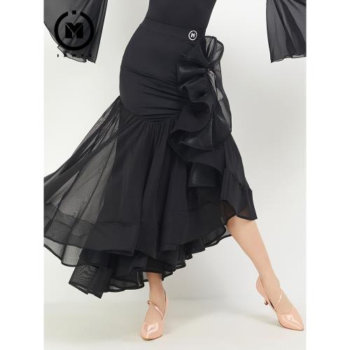 皇朝IAMYC摩登舞裙演出服國標舞裙比賽新款魚骨大擺半身裙B20027|摩登舞 