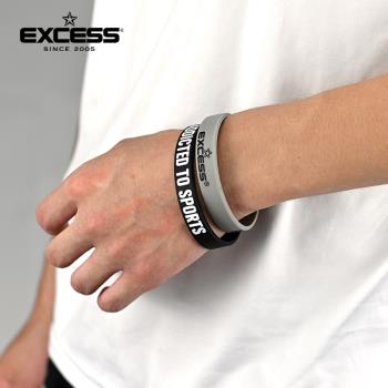 EXCESS愛可賽籃球手環男矽膠運動腕帶細款情侶手鏈飾品2條裝