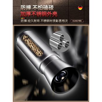 不銹鋼胡椒研磨器家用廚房調料海鹽胡椒粉神器黑胡椒粒花椒研磨瓶
