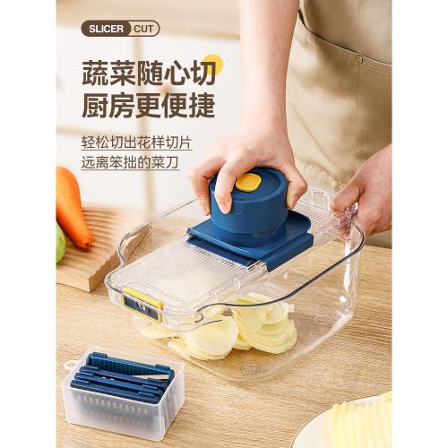 多功能切菜器家用土豆切絲器廚房神器蘿卜刨大蒜擦絲刨粗細切片機