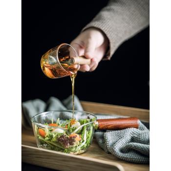 高硼矽玻璃小奶鍋迷你咖啡奶盅加熱牛奶鍋料汁杯盅尖嘴寶寶輔食鍋