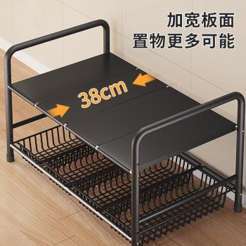廚房可伸縮下水槽置物架櫥櫃分層架鍋架多功能鍋具收納架整理架子