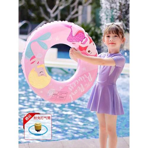 兒童游泳圈初學者成人加厚款防側翻游泳裝備可愛卡通寶寶充氣玩具