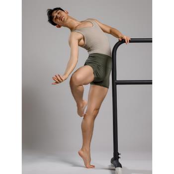 D377舞蹈服男上衣背心現代舞練功服中國古典舞運動純棉胡沈員同款