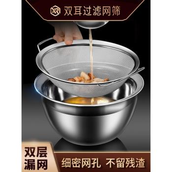 不銹鋼漏勺細網家用廚房豆漿過濾網篩子加厚大號油炸濾油隔渣漏網