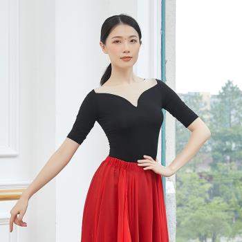 古典舞瑜伽練功服成人女藝考中國風形體身韻現代舞蹈上衣表演服裝