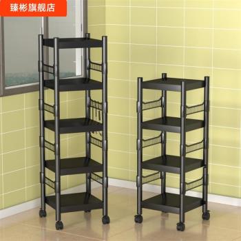 廚房夾縫置物架落地多層多功能收納架放鍋具微波爐架子家用儲物架