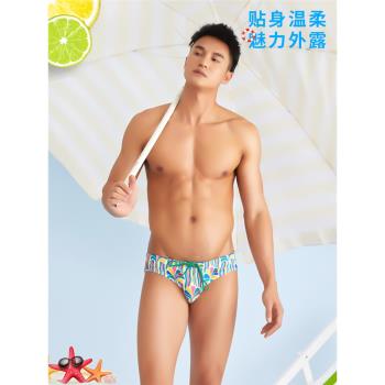 游泳褲男士三角低腰性感搞笑成人泳衣專業男生泳裝男款窄邊比基尼