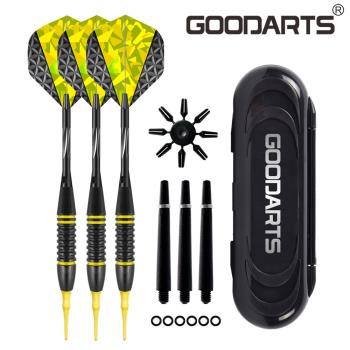 GOODARTS 騎士飛鏢套裝軟式鏢針18克專業電子飛鏢雕花桿darts飛標