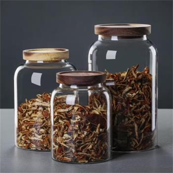 玻璃儲物罐 廚房食品雜糧咖啡豆茶葉密封罐透明儲藏收納罐
