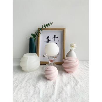 韓國ins創意旋轉星球香薰蠟燭矽膠模具手工diy自制圓形材料氣氛