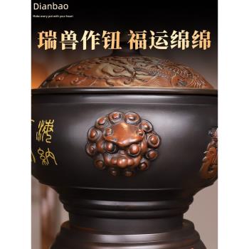滇寶雲南建水紫陶高腳汽鍋汽鍋雞氣鍋家用煲湯砂鍋蒸汽鍋盜汗雞鍋