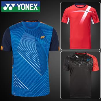 YONEX尤尼克斯羽毛球服yy速幹運動短袖t恤上衣網球訓練男女夏球衣