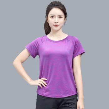 網球羽毛球服女夏季薄速乾衣運動跑步健身瑜伽上衣短袖T恤高階感