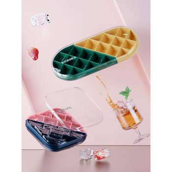 食品級按壓式帶蓋矽膠冰格冰球自制冰模具大容量家用冷凍冰塊網紅