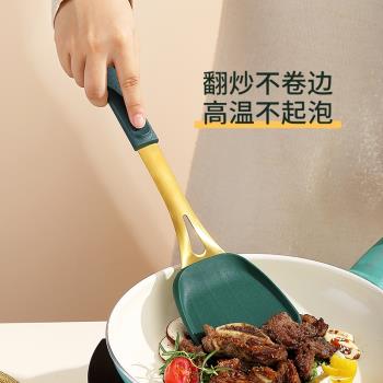 食品級矽膠鏟耐熱不粘鍋專用炒菜鏟子套裝長柄大號奶嘴級鍋鏟家用