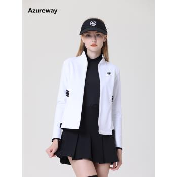 AW高爾夫風衣女防風防水戶外運動女磨絨秋冬女裝外套衣服韓版高階