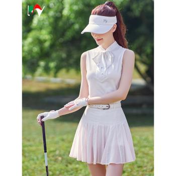 MY韓國高爾夫服裝女裝春夏透氣防曬衣高階運動服高爾夫球服套裝