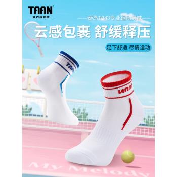 泰昂taan男款運動襪籃球襪子跑步棉襪運動毛巾底專用襪羽毛球襪