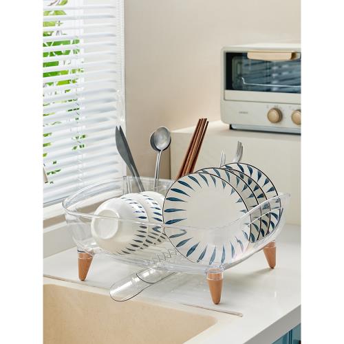 水槽碗碟碗盤收納架廚房置物架濾瀝水架家用臺面放碗柜碗筷收納盒