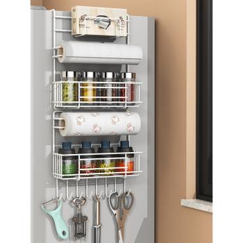 冰箱置物架側收納神器廚房用品家用大全調料品廚具壁掛式多層架子