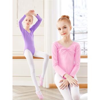 兒童舞蹈服女芭蕾舞練功服女童秋冬長袖體操服形體服中國舞服裝