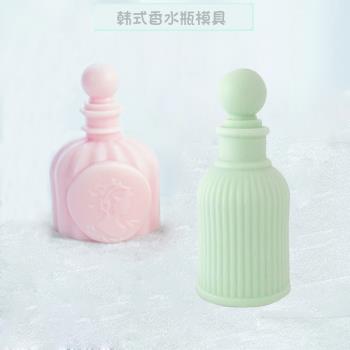 3D立體香水瓶歐式女人頭矽膠模具裝飾蠟燭車載香薰石膏慕斯巧克力