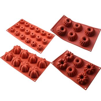三能矽膠系列 SiliKoMart 8連小花模慕斯蛋糕模具 家用烘焙