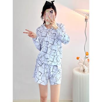 泳衣女2024新款分體保守防曬長袖罩衫大碼寬松遮肉泡溫泉沖浪泳裝