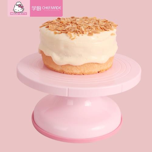 學廚HELLO KITTY食品級ABS 生日7/8/9寸蛋糕防滑轉盤裱花裝飾轉臺