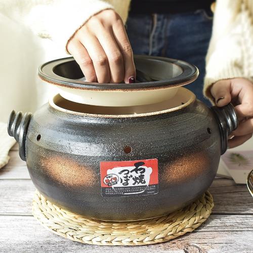 日本進口萬古燒烤地瓜鍋家用日式烤爐烤土豆玉米山芋紅薯烤鍋燃氣