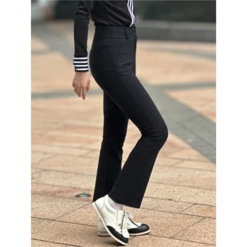 高爾夫服裝女長褲秋冬季女裝運動高腰顯瘦彈力厚款球褲女褲微喇褲