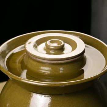 四川泡菜壇子密封帶蓋酸菜缸鹹菜土陶小號家用陶瓷加厚老式醃菜罐