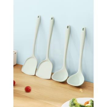 矽膠鍋鏟不粘鍋專用廚具套裝鏟勺子食品耐高溫矽膠長柄湯勺家用