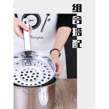 不銹鋼大孔涼蝦漏勺家用疙瘩湯製作工具涼魚專用漏瓢漏盆面漏神器